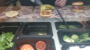 Harveys burger toppings
