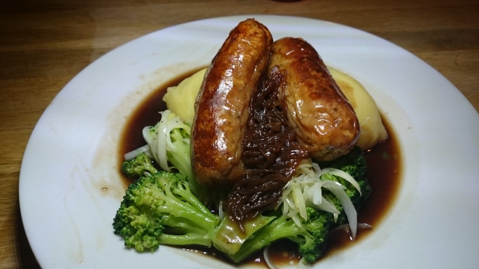 The Greyhound Pub British sausage and mash