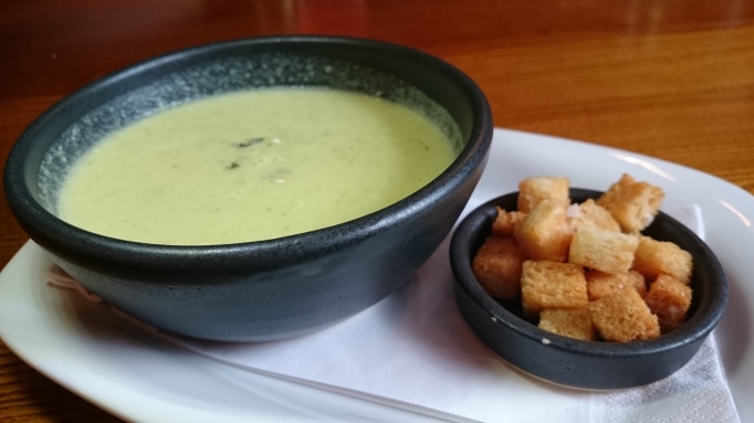 broccoli and stilton soup with croutons The Richard Onslow